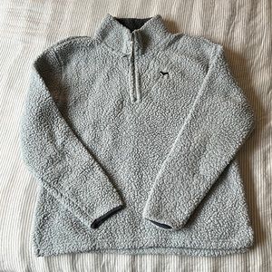 VS pink Sherpa quarter zip
